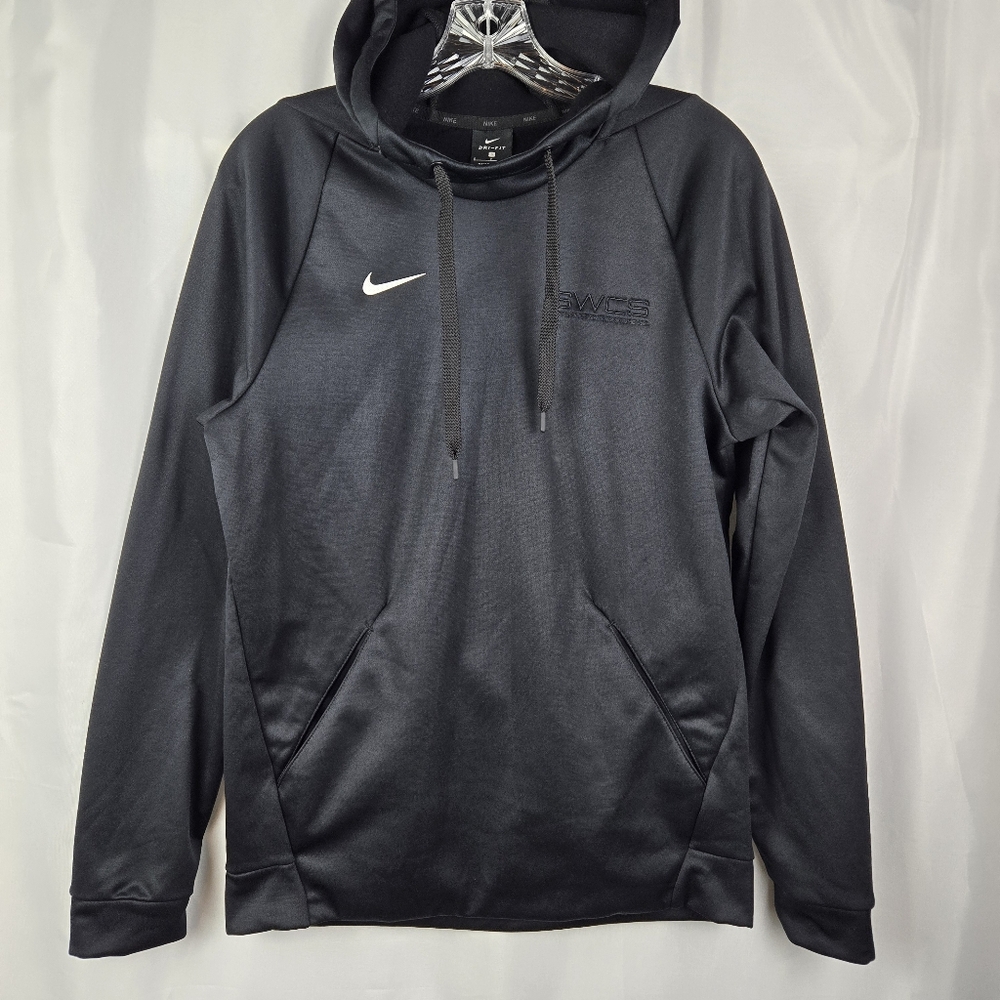 NIKE Therma Dri Fit Black Army SWCS Pullover Fleece Hoodie Sweatshirt Mens Small